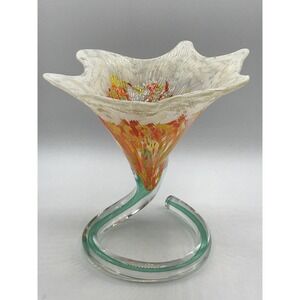 MURANO ?? Flower Multi Color 14" Curved Stem MURANO STYLE
